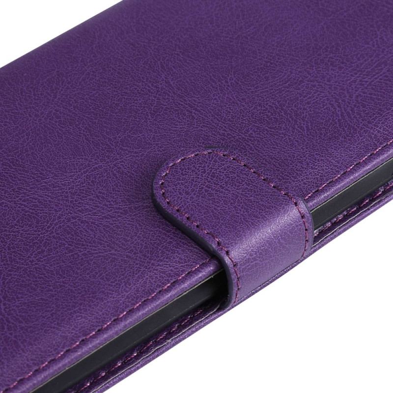 Capa Flip Para Vivo Y76 5G De Cordão Efeito De Couro Com Tiras