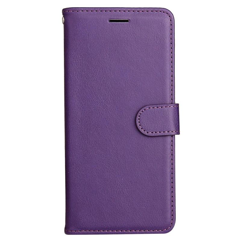 Capa Flip Para Vivo Y76 5G De Cordão Efeito De Couro Com Tiras