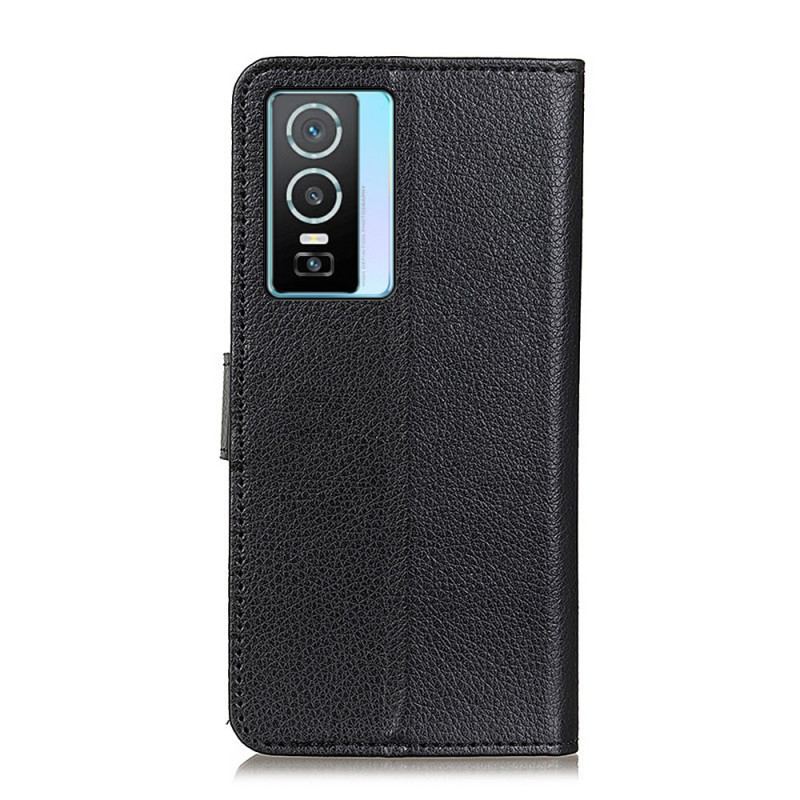 Capa Folio Para Vivo Y76 5G Textura Lichia