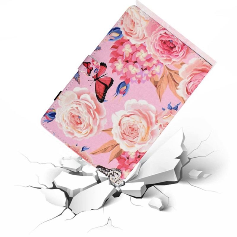 Capa De Couro Para iPad 10.9" (2022) Sempre Borboletas