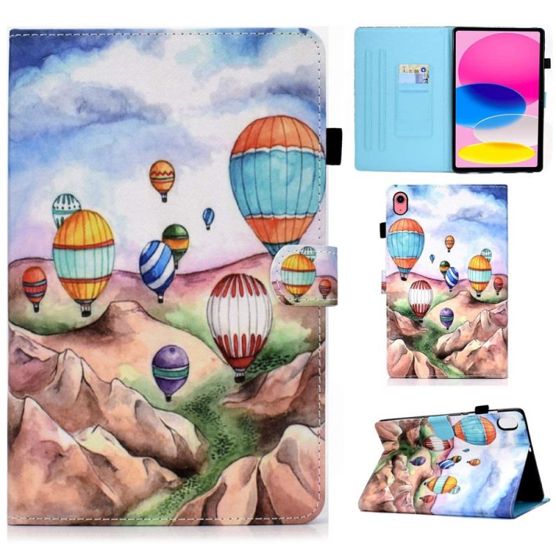 Capa Flip Para iPad 10.9" (2022) Balões De Ar Quente