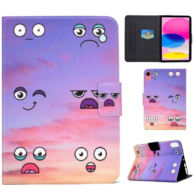 Capa Flip Para iPad 10.9" (2022) Caras Engraçadas
