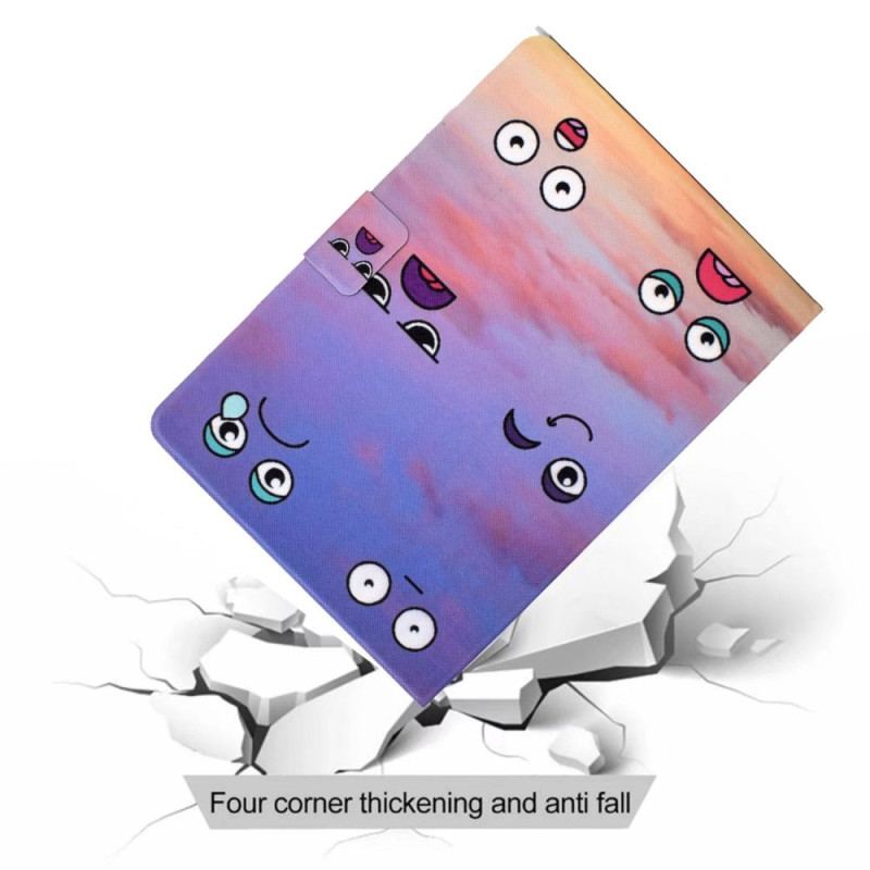 Capa Flip Para iPad 10.9" (2022) Caras Engraçadas