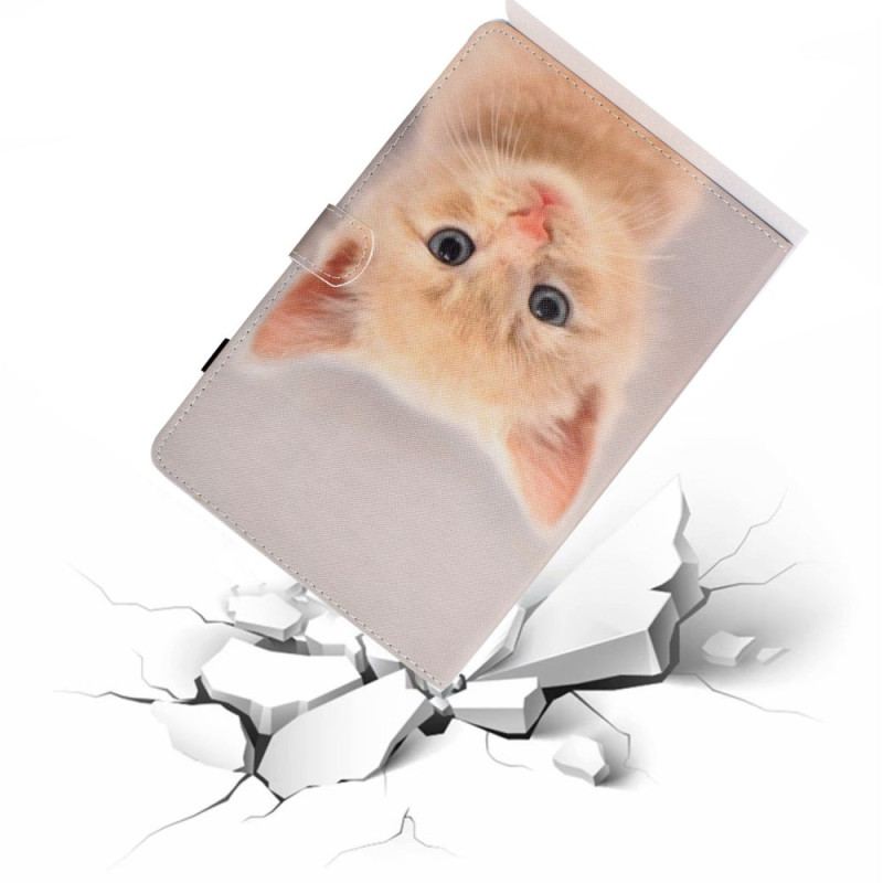 Capa Flip Para iPad 10.9" (2022) Gatinho Ruivo