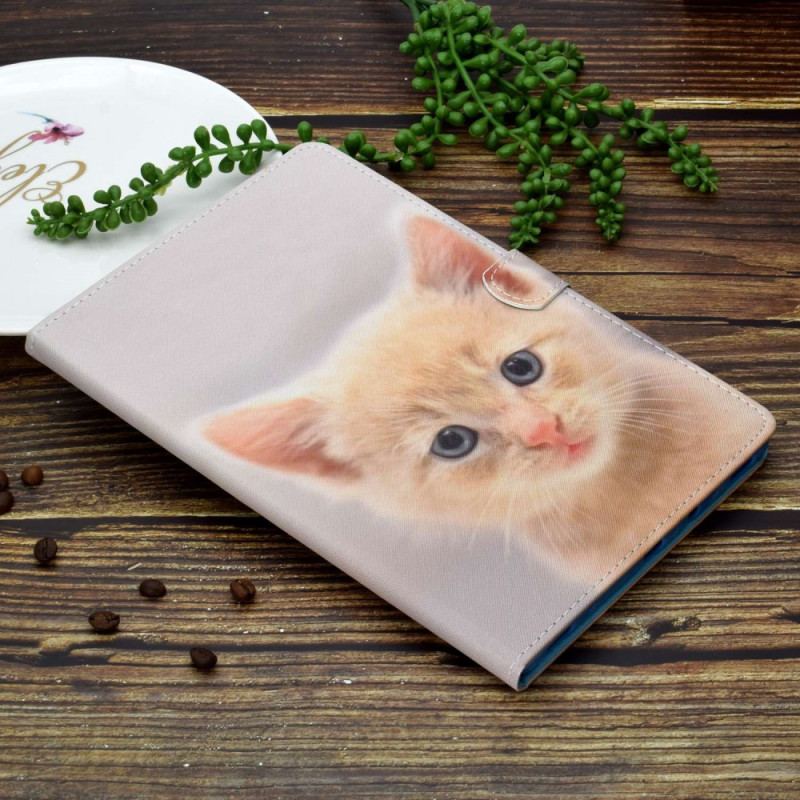 Capa Flip Para iPad 10.9" (2022) Gatinho Ruivo