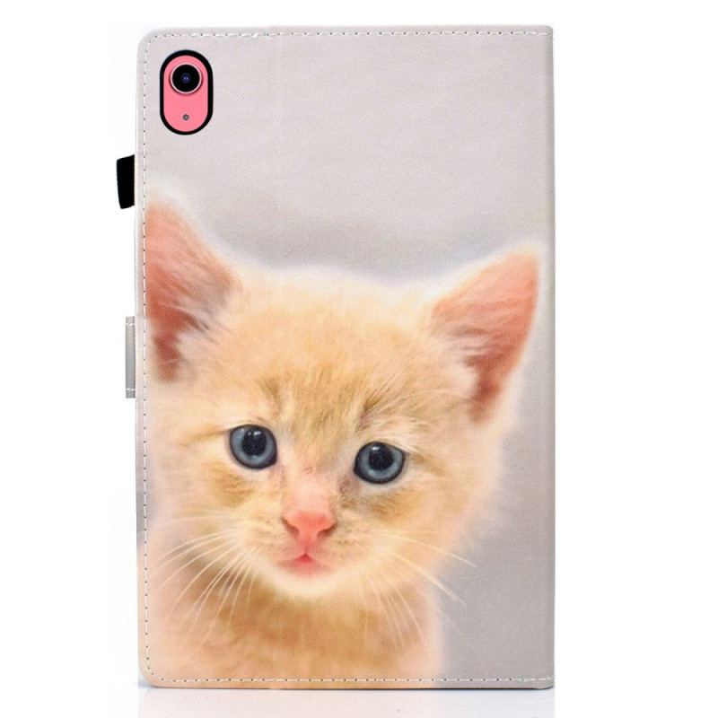 Capa Flip Para iPad 10.9" (2022) Gatinho Ruivo