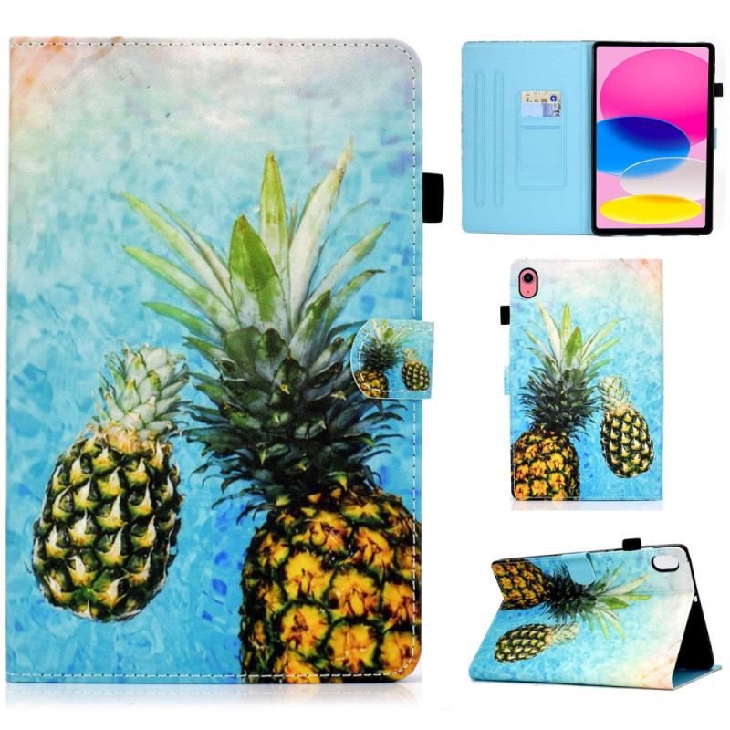 Capa Flip Para iPad 10.9" (2022) Gráficos Abacaxi