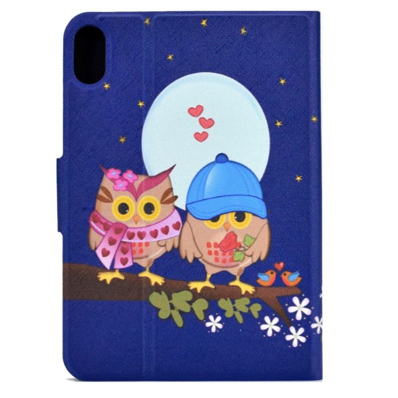 Capa Flip Para iPad 10.9" (2022) Par De Corujas
