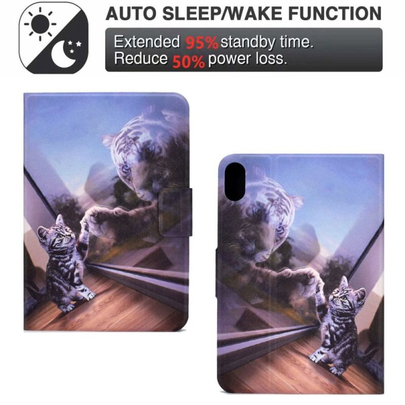 Capa Flip Para iPad 10.9" (2022) Sonho De Gatinho