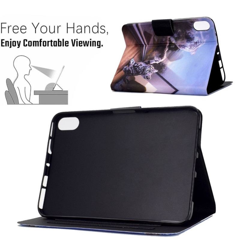 Capa Flip Para iPad 10.9" (2022) Sonho De Gatinho