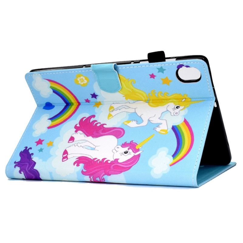 Capa Flip Para iPad 10.9" (2022) Unicórnios Felizes