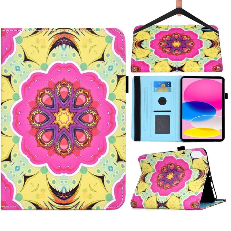 Capa Folio Para iPad 10.9" (2022) Flores Flores Flores
