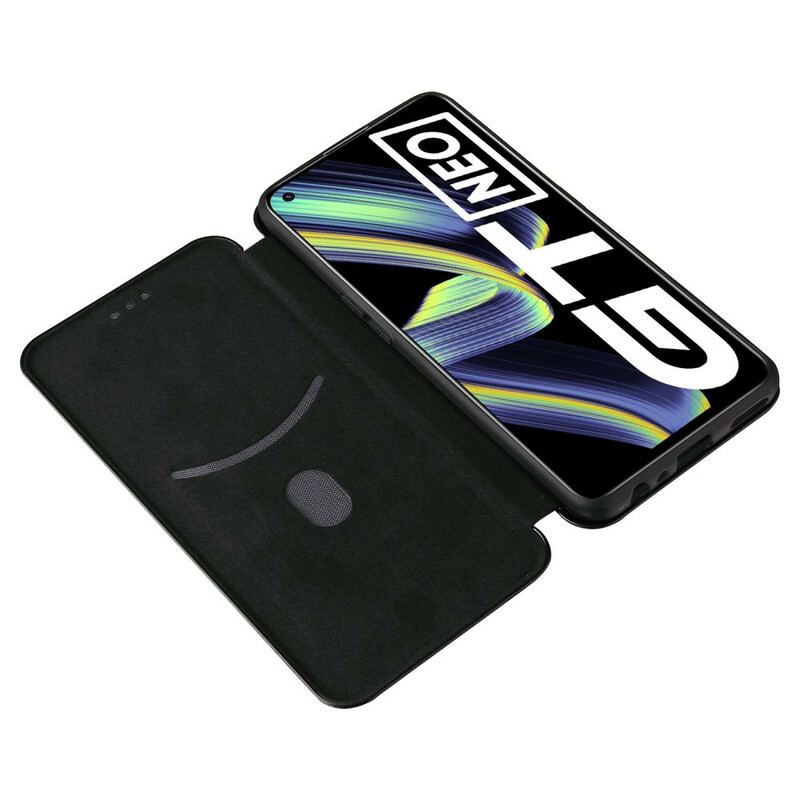 Capa De Celular Para Realme GT 5G Flip Silicone Carbono