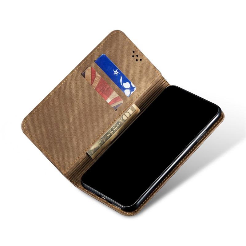 Capa De Celular Para Realme GT 5G Flip Tecido Jeans