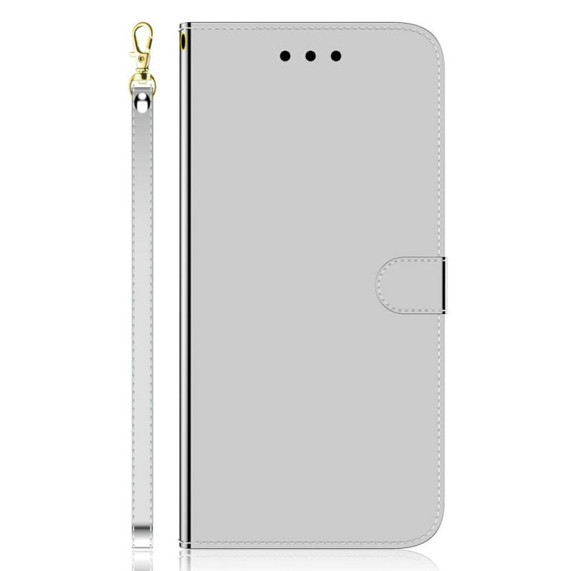 Capa Folio Para Realme GT 5G Capa De Espelho De Couro Sintético