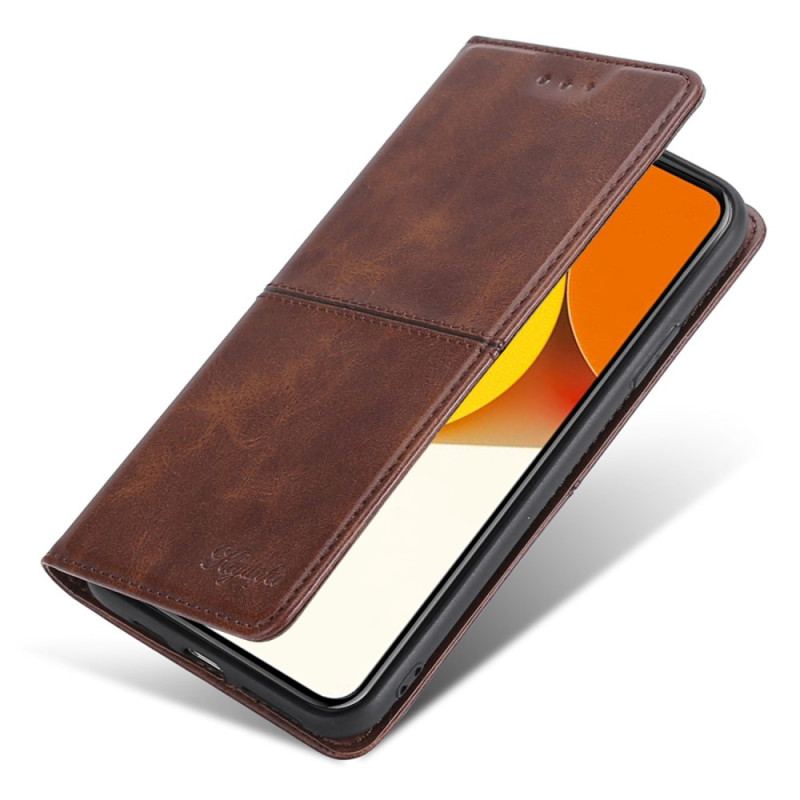 Capa De Celular Para Vivo Y22s Flip Efeito Couro Retrô