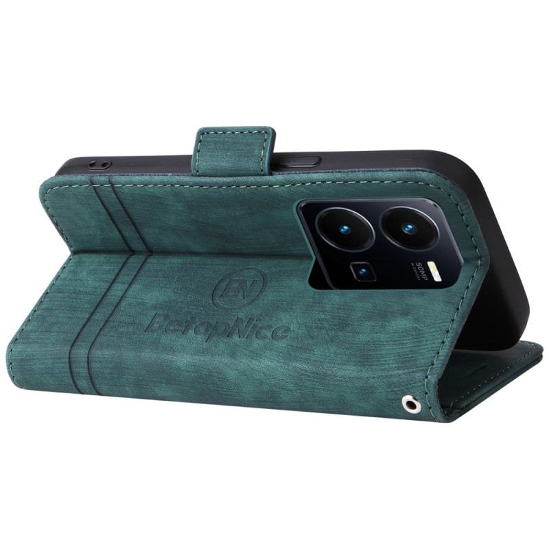 Capa Folio Para Vivo Y22s Porta-cartões Frontal Betopnice