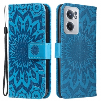Capa De Couro Para OnePlus Nord CE 2 5G Mandala Textura