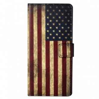 Capa Em Pele Para OnePlus Nord CE 2 5G Bandeira Americana