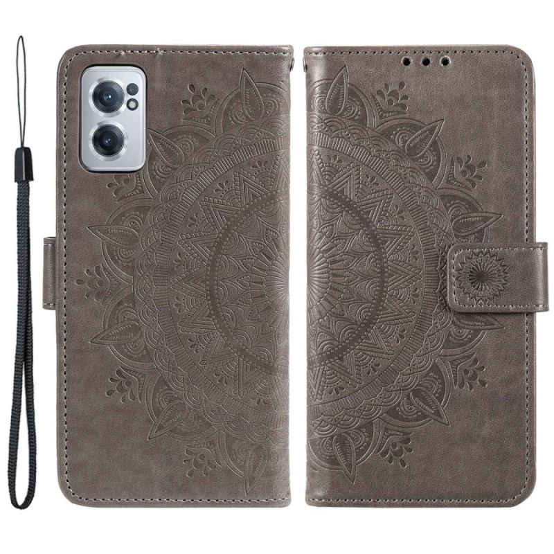 Capa Em Pele Para OnePlus Nord CE 2 5G Mandala Floral