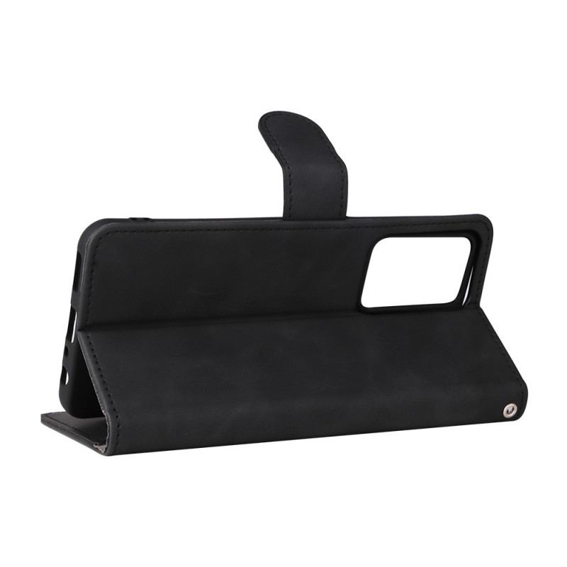 Capa Flip Para OnePlus Nord CE 2 5G De Cordão Textura Da Pele Da Cinta