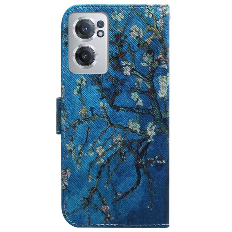 Capa Flip Para OnePlus Nord CE 2 5G Meia-noite Lírio Do Vale