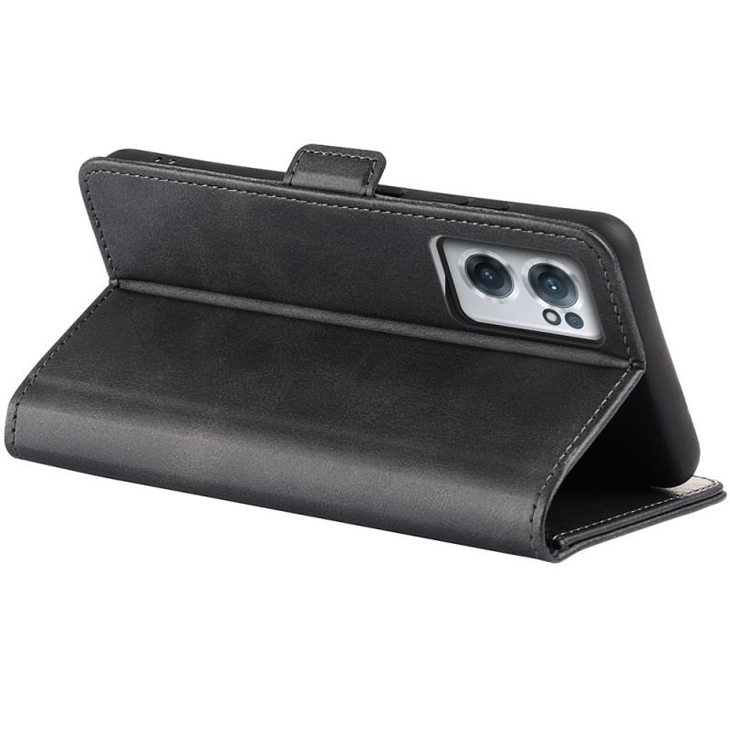 Capa Folio Para OnePlus Nord CE 2 5G Couro Sintético Macio