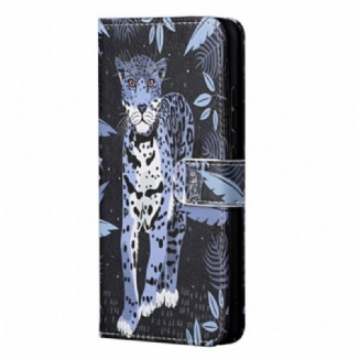 Capa Folio Para OnePlus Nord CE 2 5G Leopardo Noturno