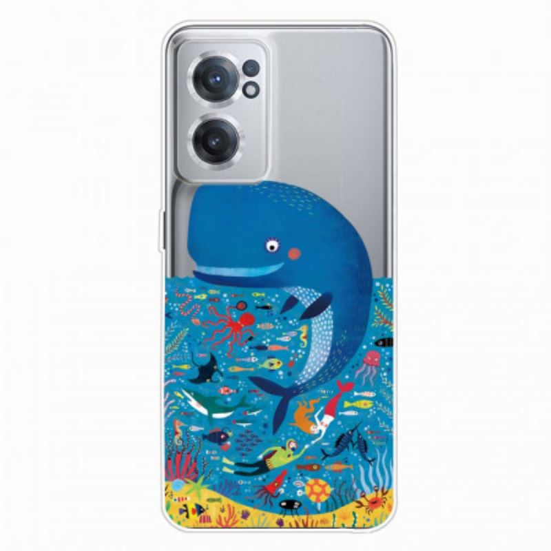 Capa Para OnePlus Nord CE 2 5G Baleia Azul
