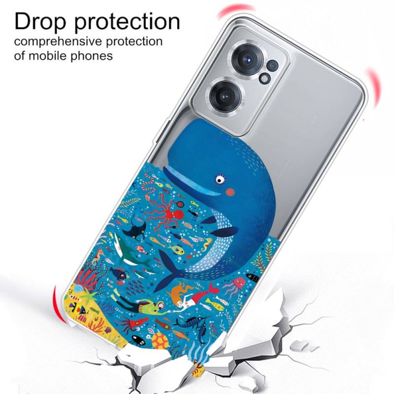 Capa Para OnePlus Nord CE 2 5G Baleia Azul