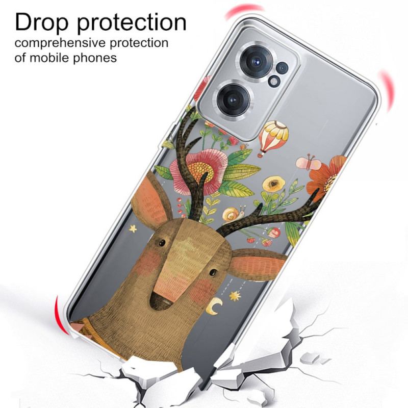 Capa Para OnePlus Nord CE 2 5G Cervos Em Flores