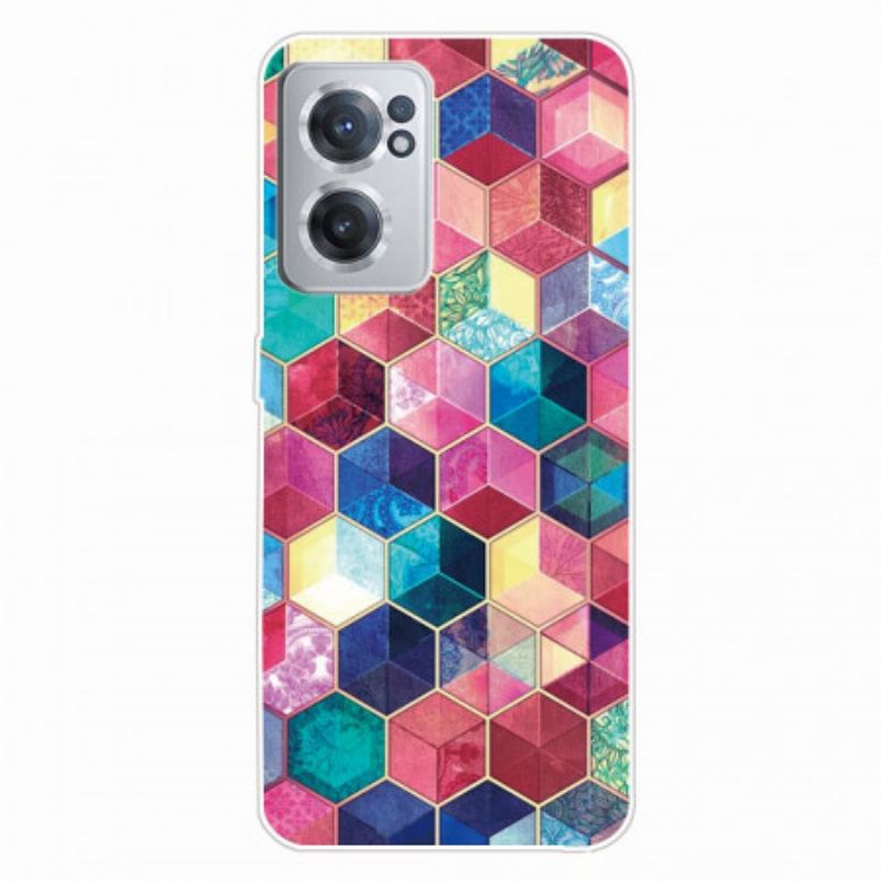 Capa Para OnePlus Nord CE 2 5G Cubos Multicoloridos