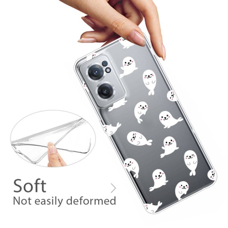 Capa Para OnePlus Nord CE 2 5G Focas Brancas