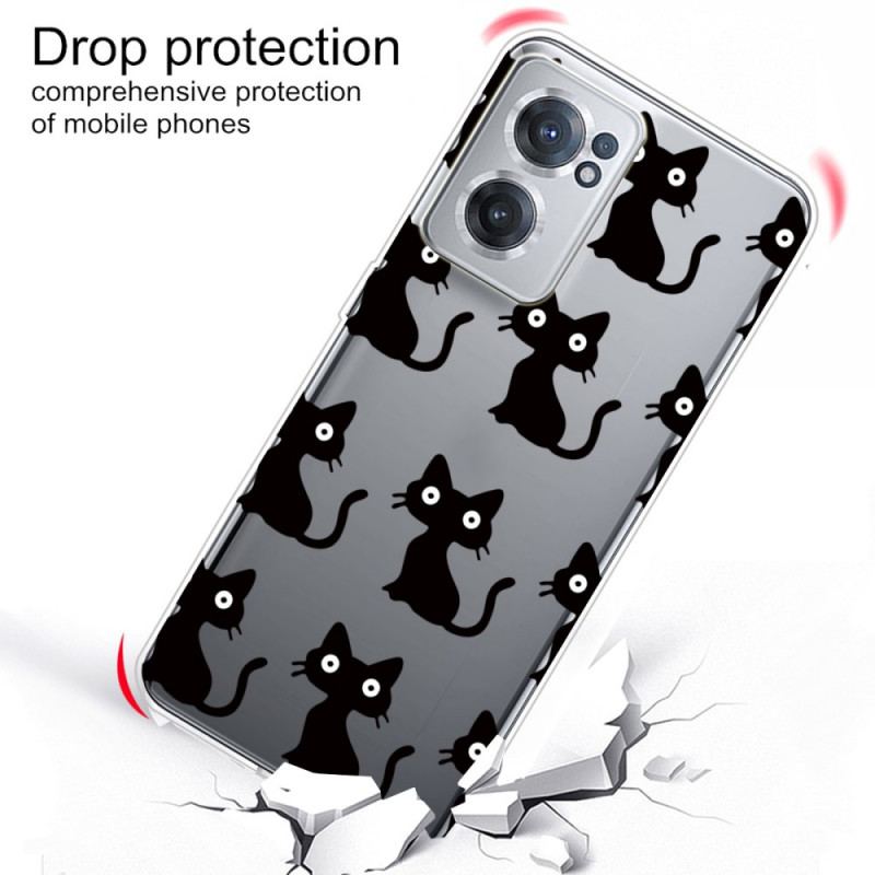 Capa Para OnePlus Nord CE 2 5G Gatos Pretos