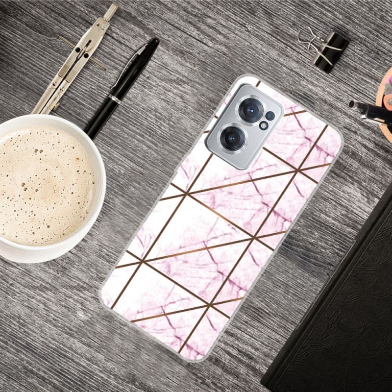 Capa Para OnePlus Nord CE 2 5G Ladrilhos De Mármore