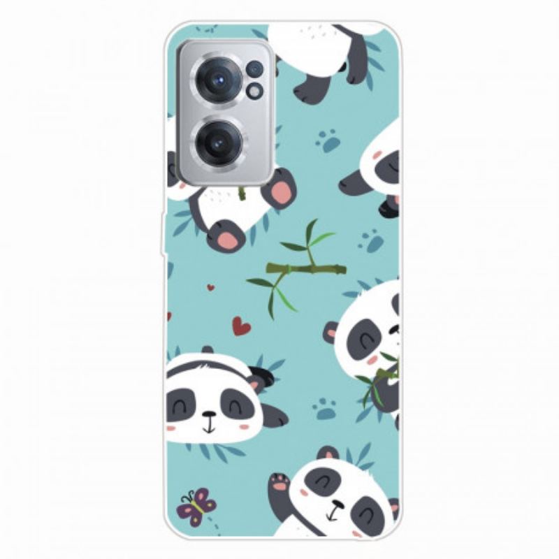 Capa Para OnePlus Nord CE 2 5G Pandas Cochilando