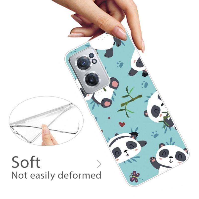 Capa Para OnePlus Nord CE 2 5G Pandas Cochilando