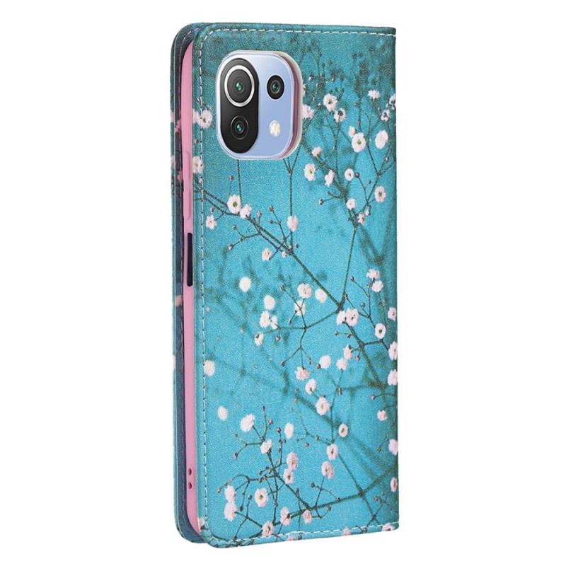 Capa De Celular Para Xiaomi Mi 11 Lite 4G / 5G / 5G NE Flip Ramos Floridos