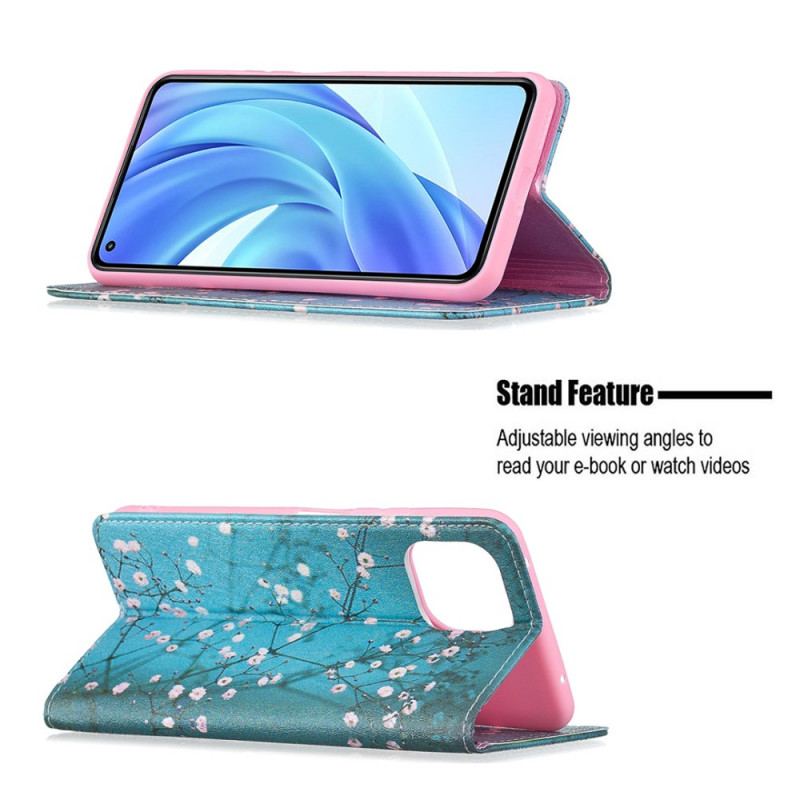 Capa De Celular Para Xiaomi Mi 11 Lite 4G / 5G / 5G NE Flip Ramos Floridos
