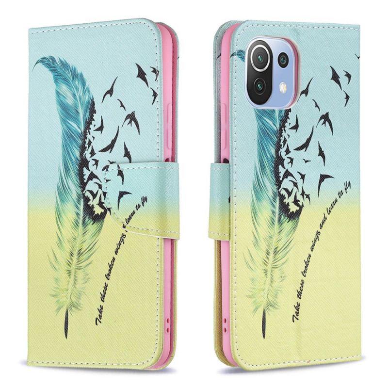 Capa Flip Para Xiaomi Mi 11 Lite 4G / 5G / 5G NE Aprender A Voar