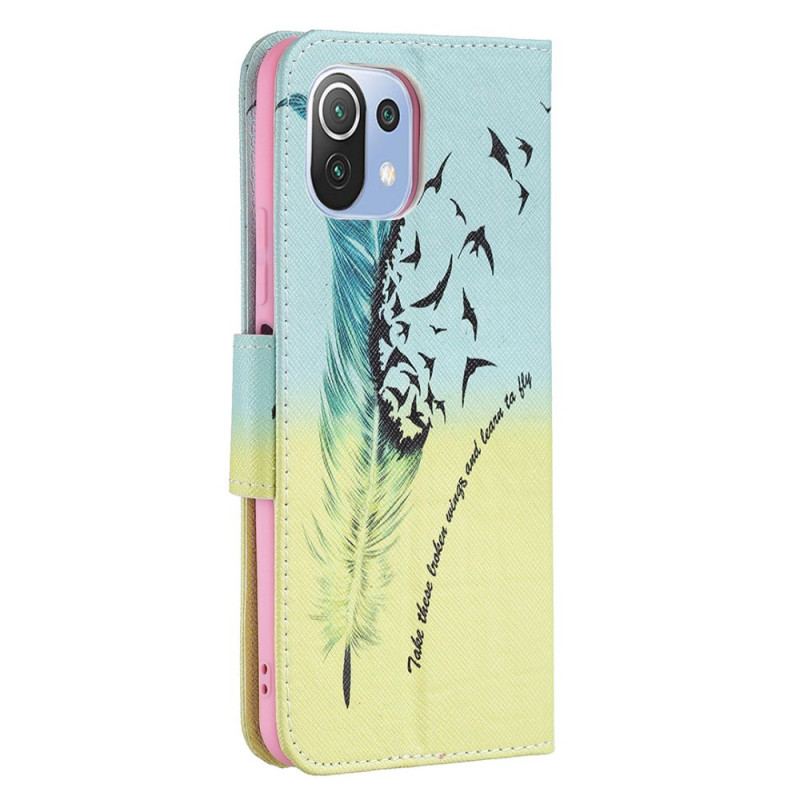 Capa Flip Para Xiaomi Mi 11 Lite 4G / 5G / 5G NE Aprender A Voar