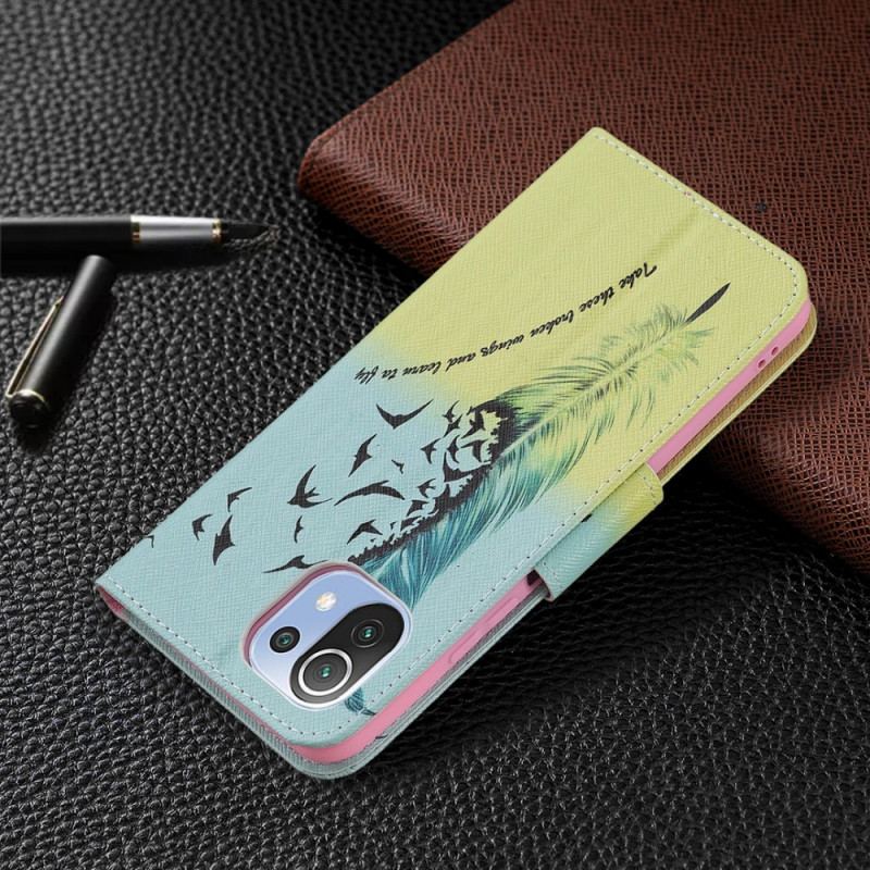 Capa Flip Para Xiaomi Mi 11 Lite 4G / 5G / 5G NE Aprender A Voar