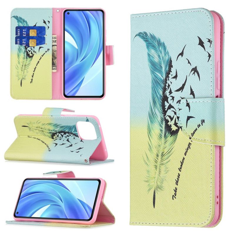 Capa Flip Para Xiaomi Mi 11 Lite 4G / 5G / 5G NE Aprender A Voar