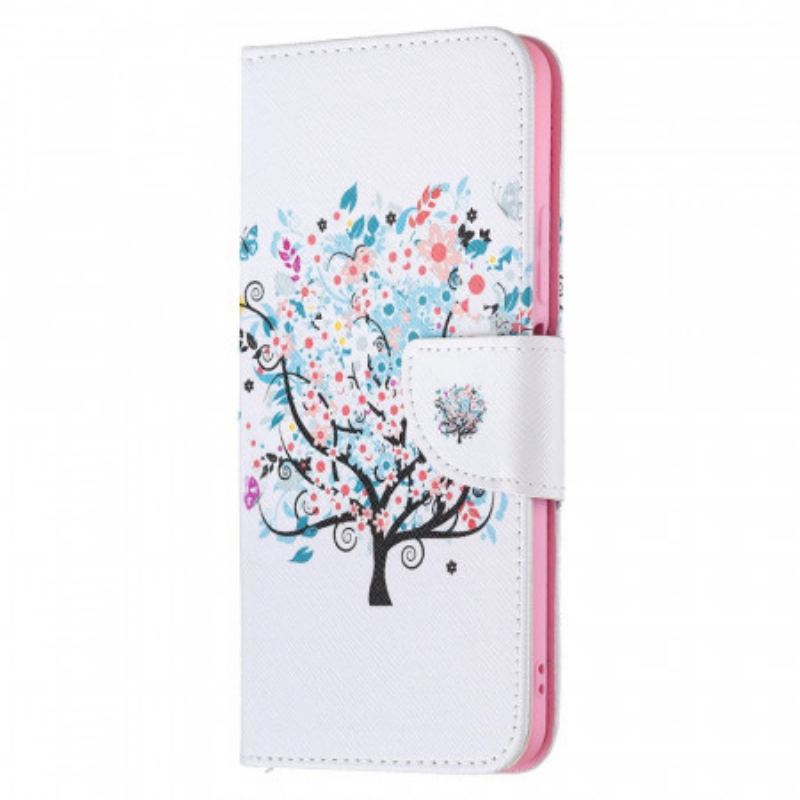 Capa Flip Para Xiaomi Mi 11 Lite 4G / 5G / 5G NE Árvore Florida