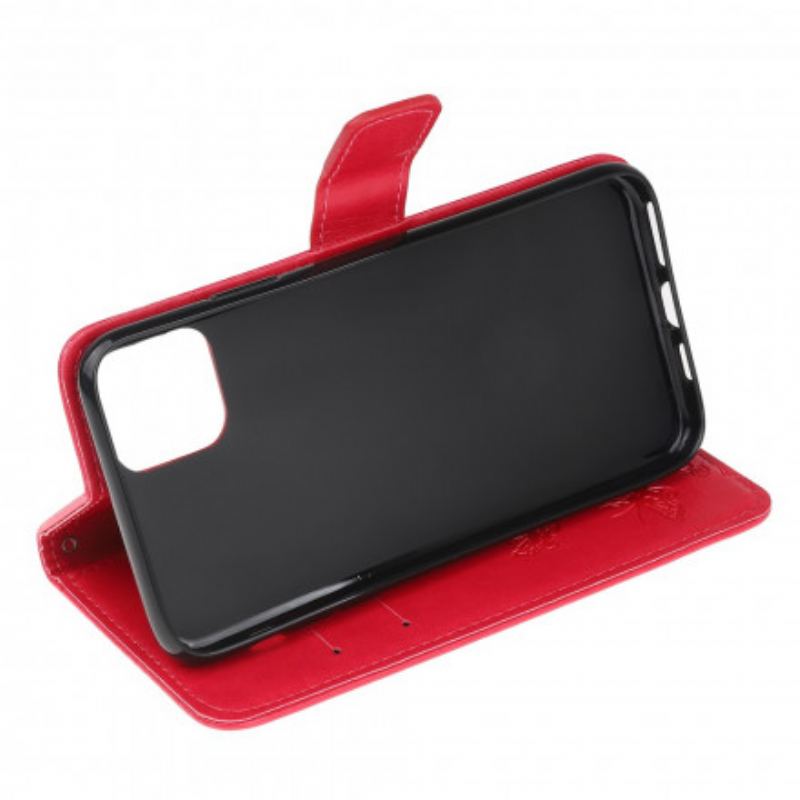 Capa Flip Para Xiaomi Mi 11 Lite 4G / 5G / 5G NE Borboletas E Flores