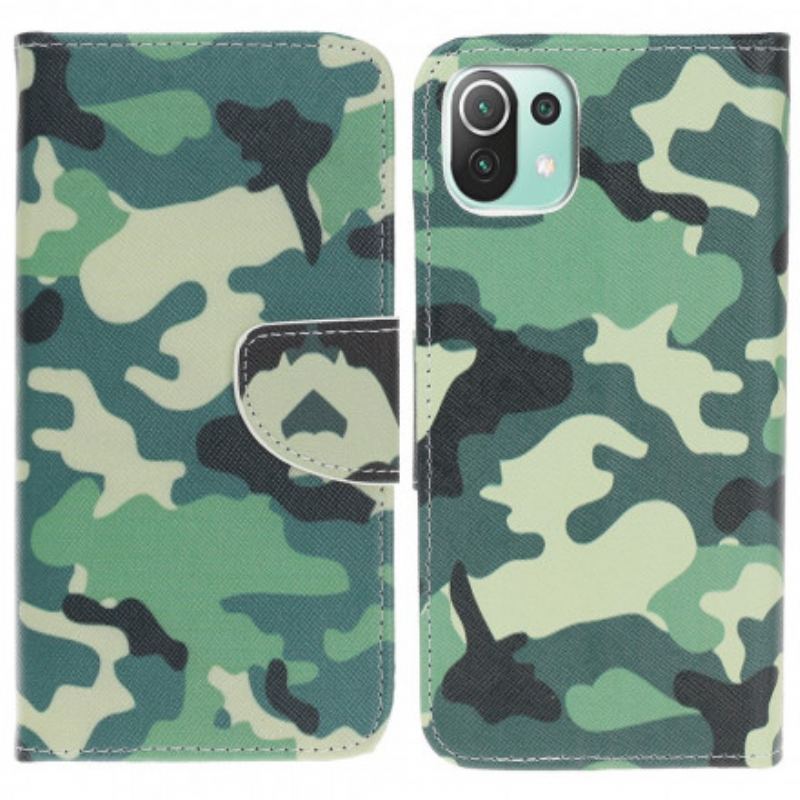 Capa Flip Para Xiaomi Mi 11 Lite 4G / 5G / 5G NE Camuflar