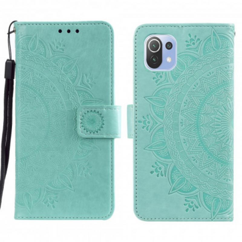 Capa Flip Para Xiaomi Mi 11 Lite 4G / 5G / 5G NE Mandala Do Sol