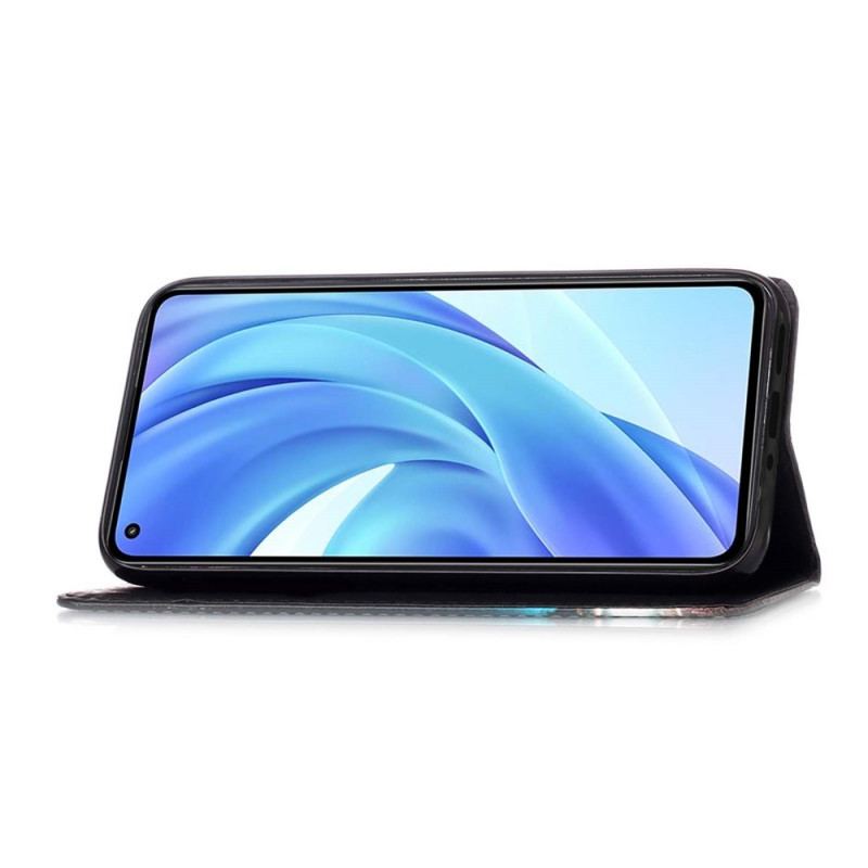 Capa Flip Para Xiaomi Mi 11 Lite 4G / 5G / 5G NE Tigre Da Noite