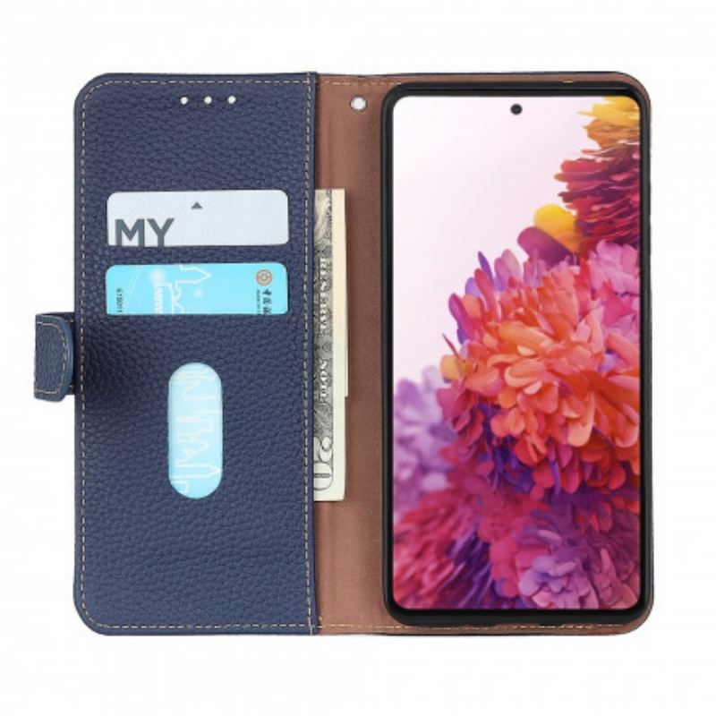 Capa Folio Para Xiaomi Mi 11 Lite 4G / 5G / 5G NE Khazneh Lichia Couro
