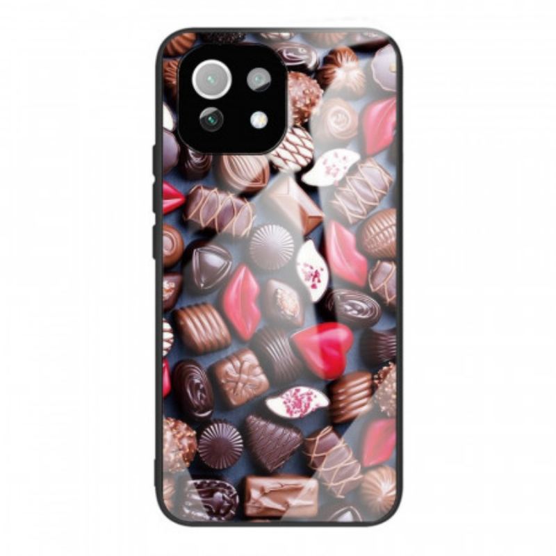 Capa Para Xiaomi Mi 11 Lite 4G / 5G / 5G NE Chocolates De Vidro Temperado